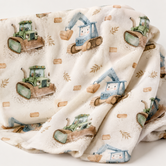 Minky flīss(gludais) -traktori 220 g/m²