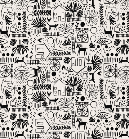 Poplin – black and white pattern
