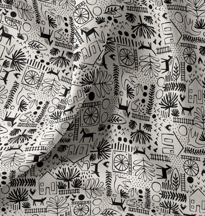 Poplin – black and white pattern