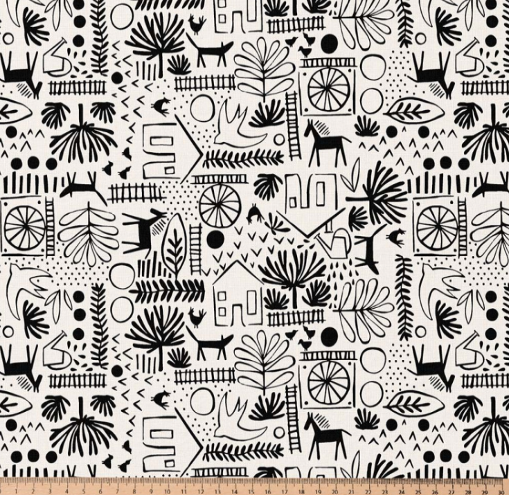 Poplin – black and white pattern