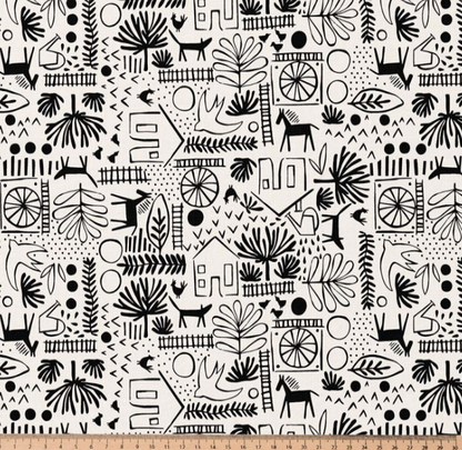 Poplin – black and white pattern