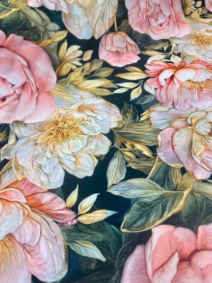 Softshell audums-lielās rozā peonijas