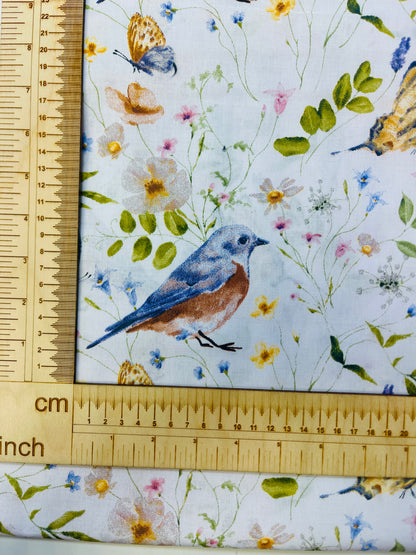100% Cotton Fabric – Meadow and Bird