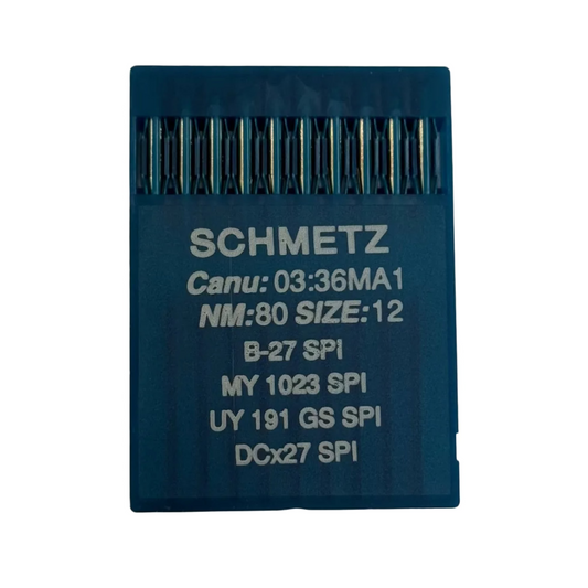 Industrial Overlock Needles SCHMETZ DCx27 (B-27) SPI for Thick and Thin Fabrics - 10 pcs.