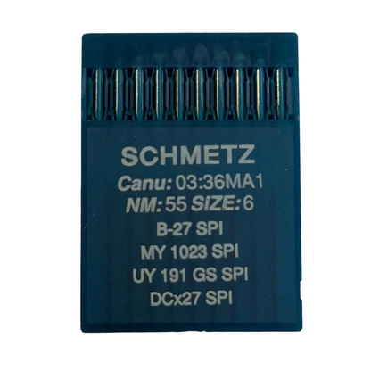 Aiguilles industrielles pour surjeteuse SCHMETZ DCx27 (B-27) SPI pour tissus épais et fins - 10 pièces