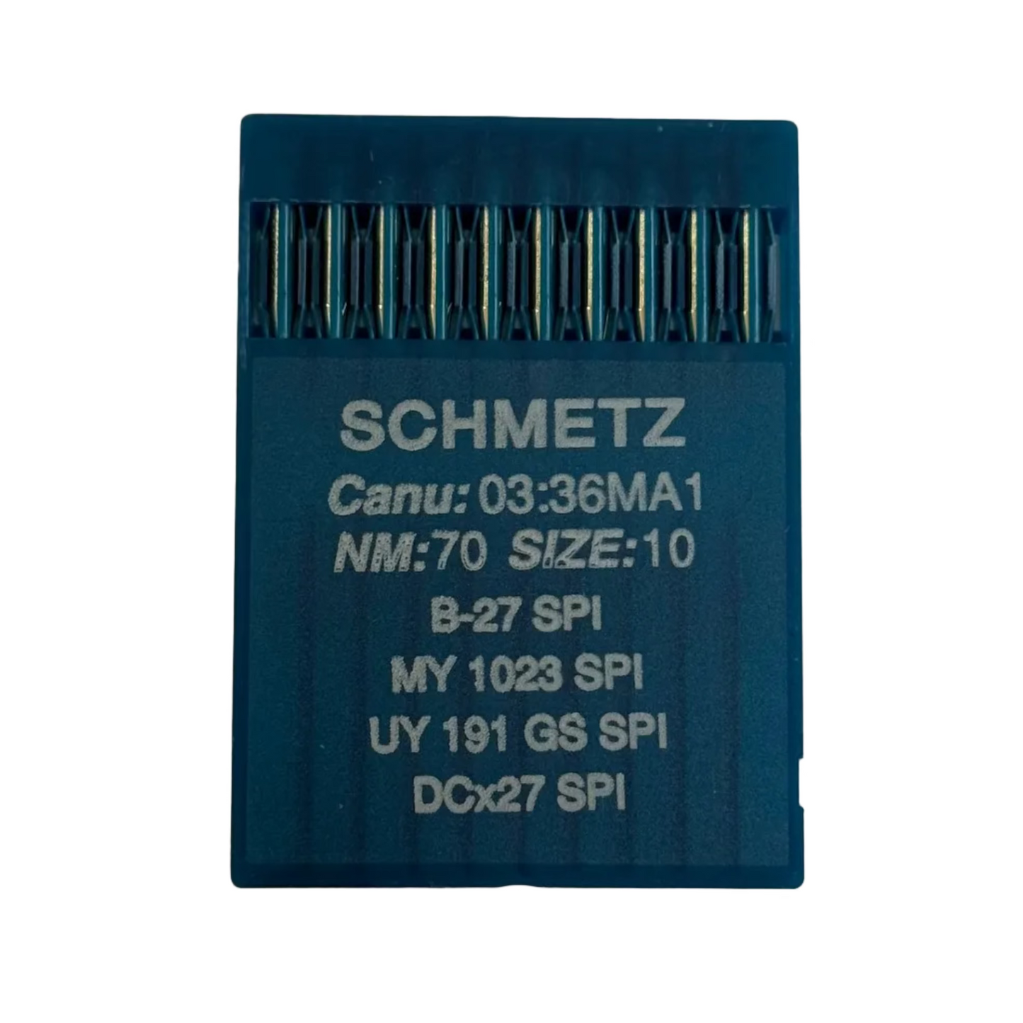 Aiguilles industrielles pour surjeteuse SCHMETZ DCx27 (B-27) SPI pour tissus épais et fins - 10 pièces