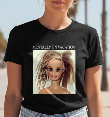 Organiskās kokvilnas T-krekls “Mentally on vacation”