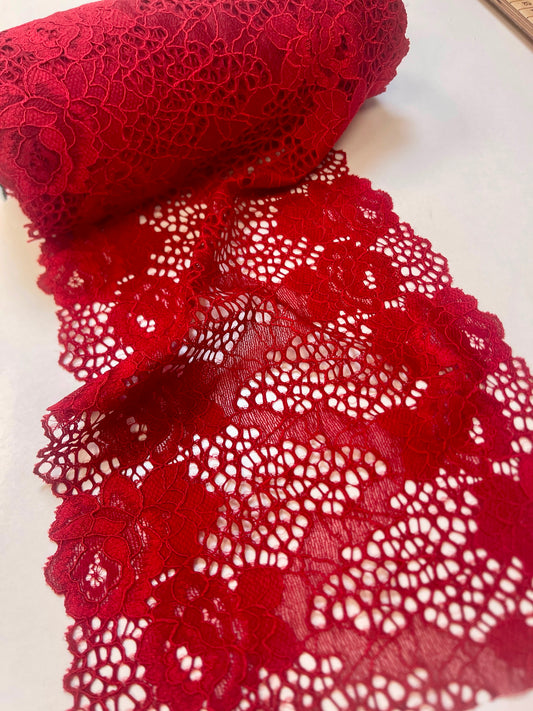 Elastīgā mežģīne 18 cm-sarkanais ķirsis