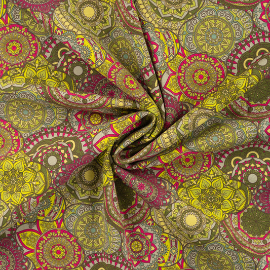 Kokvilnas cilpiņtrikotāža ar siltinājumu-mandalas