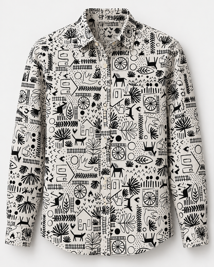 Poplin – black and white pattern