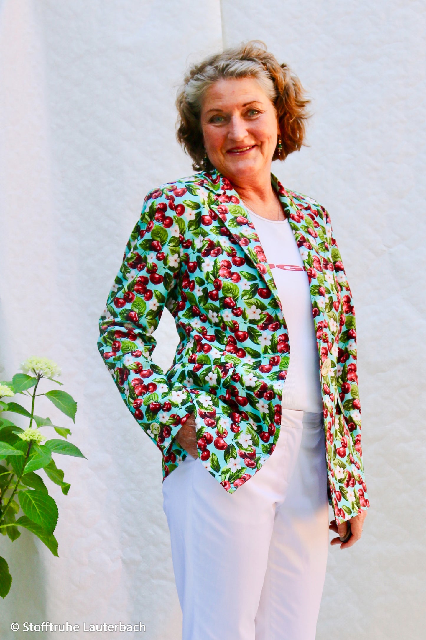 Kanvas audums-ķirši 200 g/m²