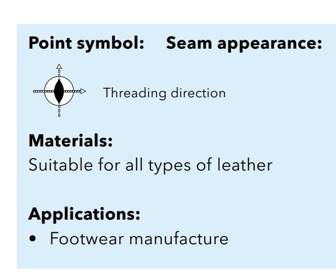 Attēls ar Adatas rūpnieciskajām šujmašīnām SCHMETZ 134 S - ādai (10gab.) – pieejams Šarlotes audumi