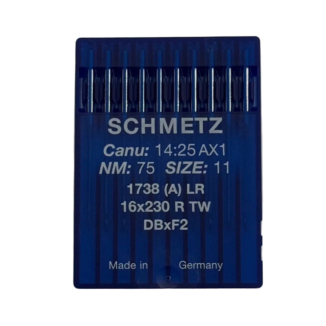 Attēls ar Adatas rūpnieciskajām šujmašīnām SCHMETZ DBx1 LR - ādai (10gab.) – pieejams Šarlotes audumi