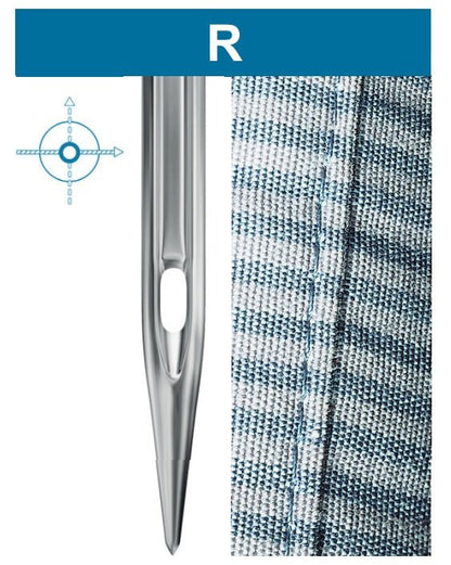 Image des aiguilles pour machines à coudre industrielles SCHMETZ DBx1 SERV 7 – universelles (10 pièces) – disponible chez Šarlotes audumi