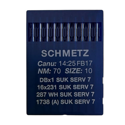 Aiguilles pour machines à coudre industrielles SCHMETZ DBx1 SUK SERV 7 – pour tricots, jeans et matières extensibles (10 pcs)