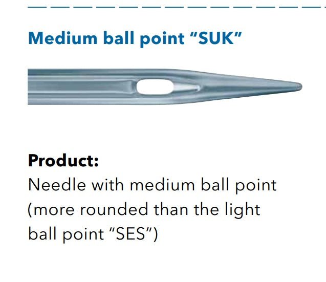 Attēls ar Adatas rūpnieciskajām šujmašīnām SCHMETZ DBx1 SUK SERV 7 – trikotāžai un džinsam (10gab.) – pieejams Šarlotes audumi