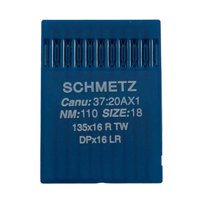Image des aiguilles pour machines à coudre industrielles SCHMETZ DPx17 LR pour cuir (10 pcs) – disponible chez Šarlotes audumi