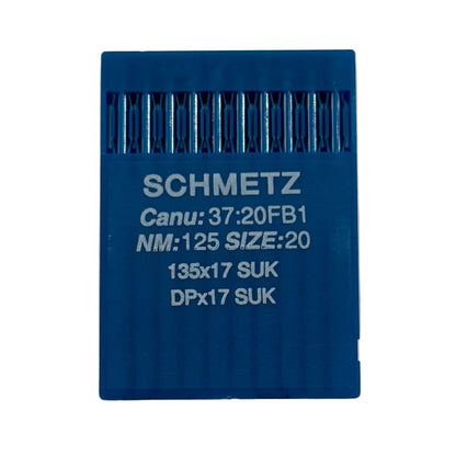 Image des aiguilles industrielles SCHMETZ DPX17 SUK pour machines à coudre – pour jersey et denim (10 pcs) – disponible chez Šarlotes audumi