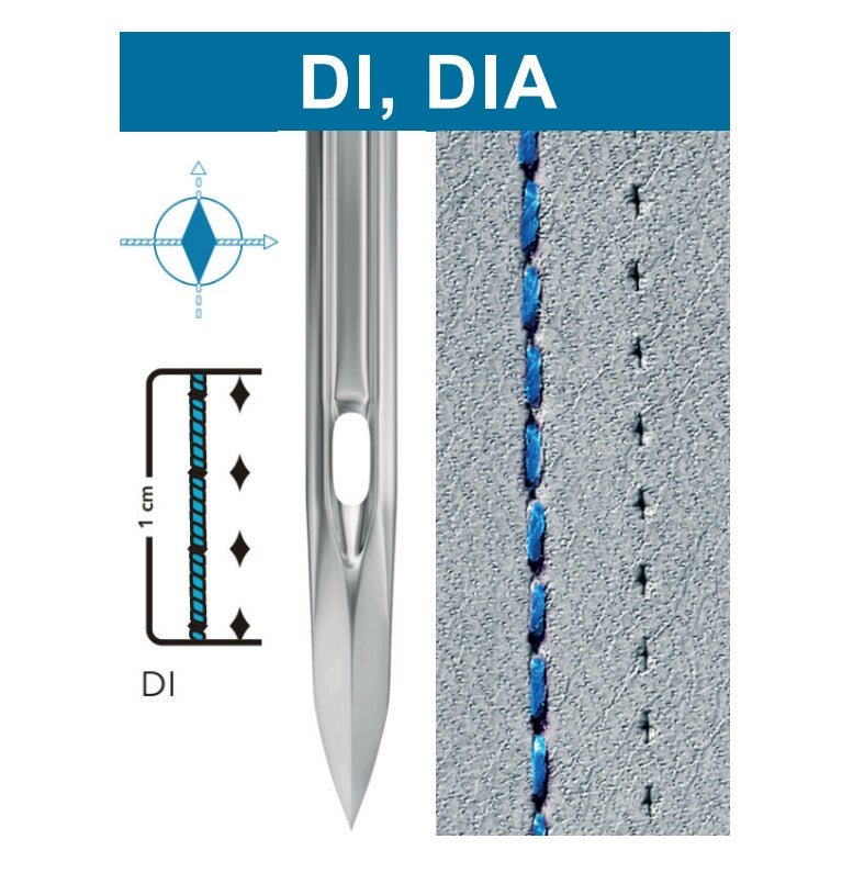 Attēls ar Adatas rūpnieciskajām šujmašīnām SCHMETZ DPx5 DI - ādai (10gab.) – pieejams Šarlotes audumi