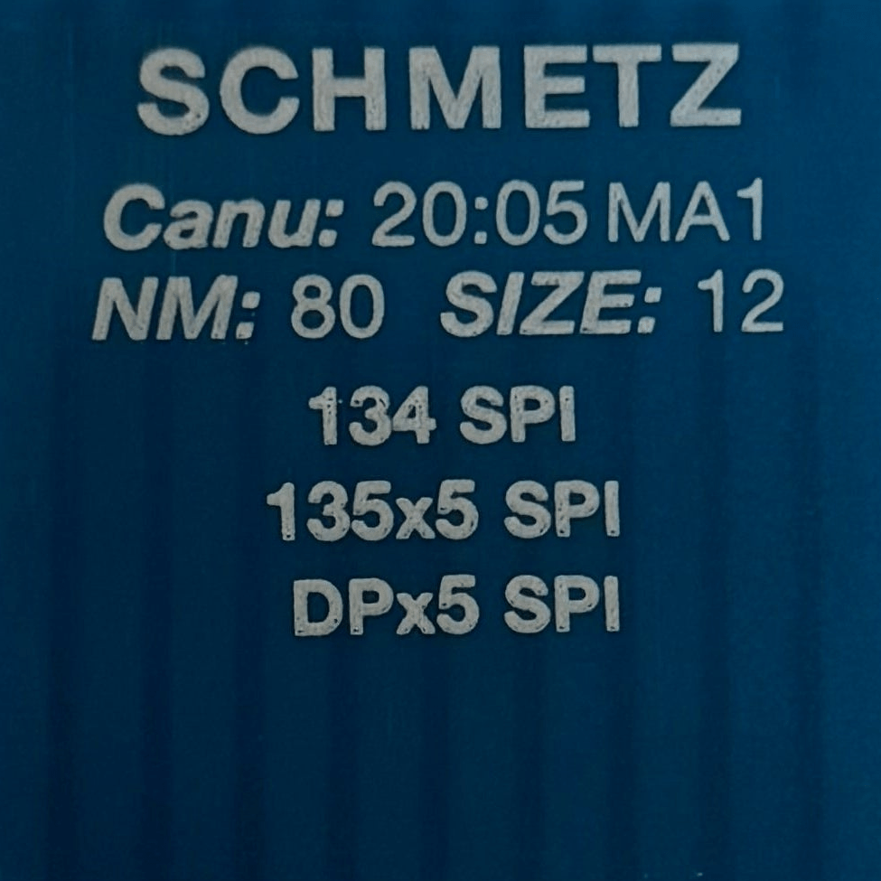 Attēls ar Adatas rūpnieciskajām šujmašīnām SCHMETZ DPx5 SPI – blīviem un plāniem audumiem (10gab.) – pieejams Šarlotes audumi