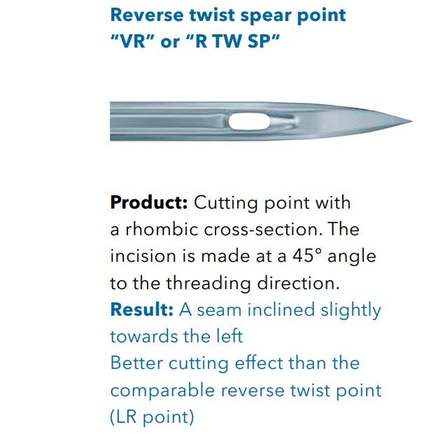 Attēls ar Adatas rūpnieciskajām šujmašīnām SCHMETZ DPx5 VR - ādai (10gab.) – pieejams Šarlotes audumi