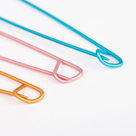 Attēls ar Adījuma valdziņu turētāji Drops – 3 gab. komplekts | Alumīnija palīgadatas – pieejams Šarlotes audumi