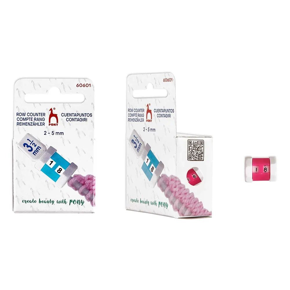 Attēls ar Adīšanas valdziņu skaitītājs Pony Row Counter – pieejams Šarlotes audumi