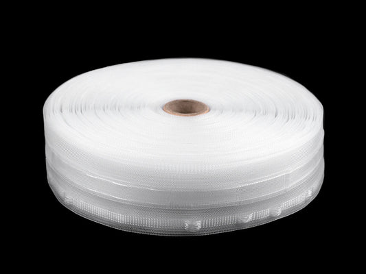 Attēls ar Aizkaru lente ar vilnīšu efektu 50 mm – pieejams Šarlotes audumi