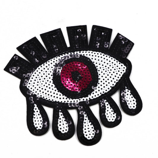 Iron-on patch – amaranth-colored eye, 50012/F