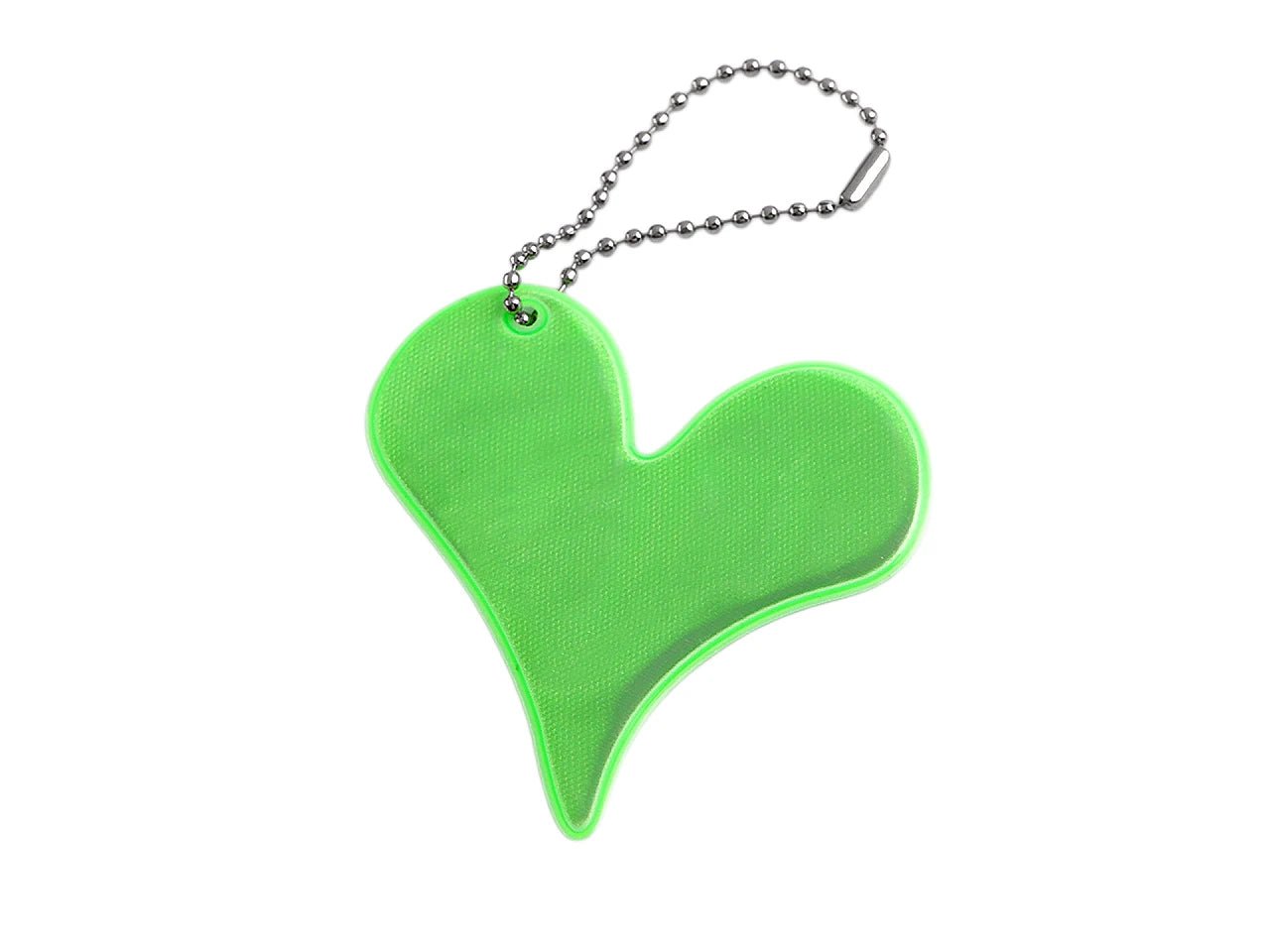Image with reflector/zipper pull charm heart – available at Šarlotes audumi