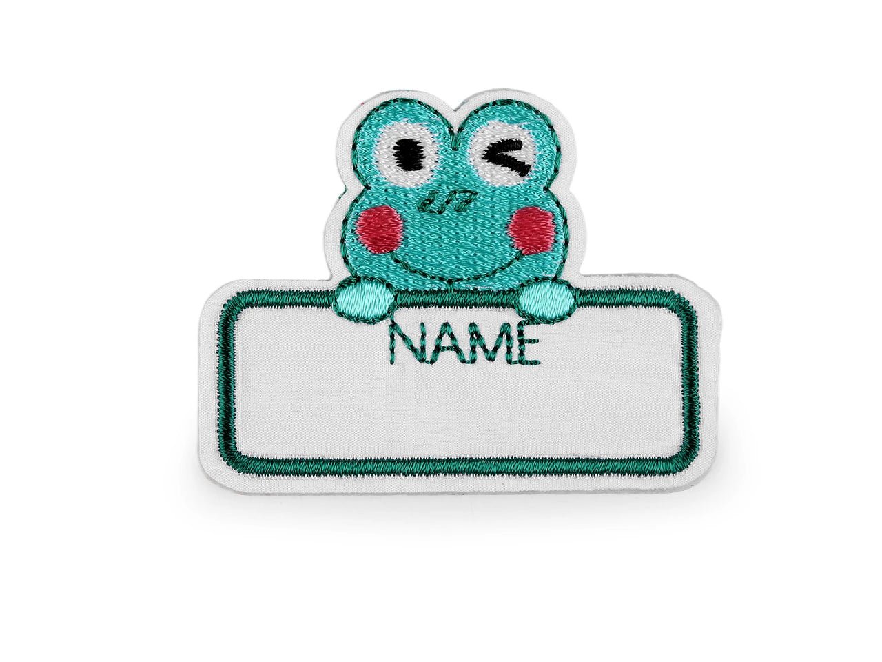 Attēls ar Auduma etiķete ar vārda vietu – uzlīmējama – pieejams Šarlotes audumi