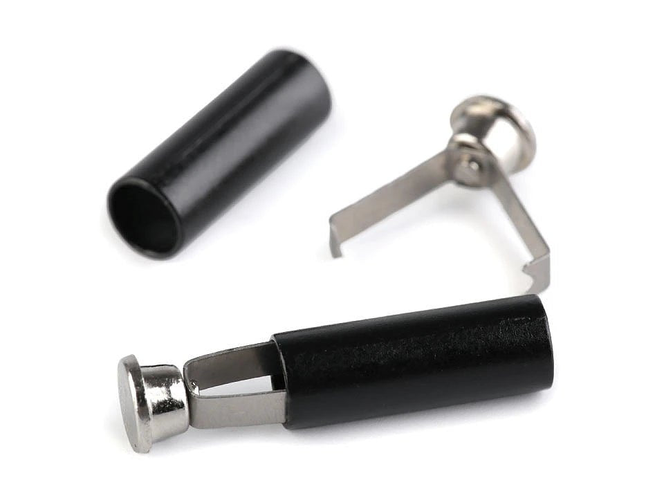 Attēls ar Auklas nobeiguma uzgalis ar fiksatoru Ø5 mm, 4 gab. – praktisks un estētisks risinājums – pieejams Šarlotes audumi