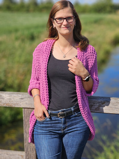 Image of thick 100% cotton knit - pink 615 g/m² – available at Šarlotes audumi