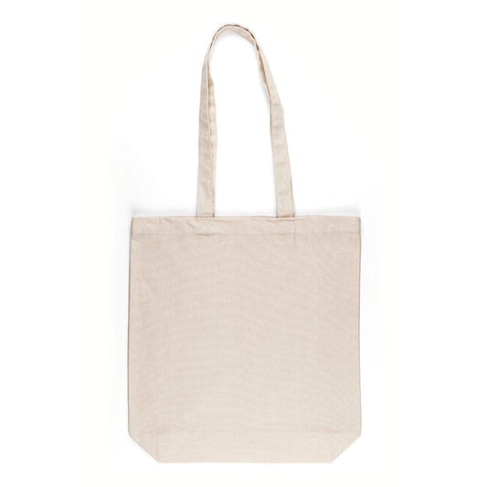 Image of a thick cotton tote bag with your text – available online, Šarlotes audumi