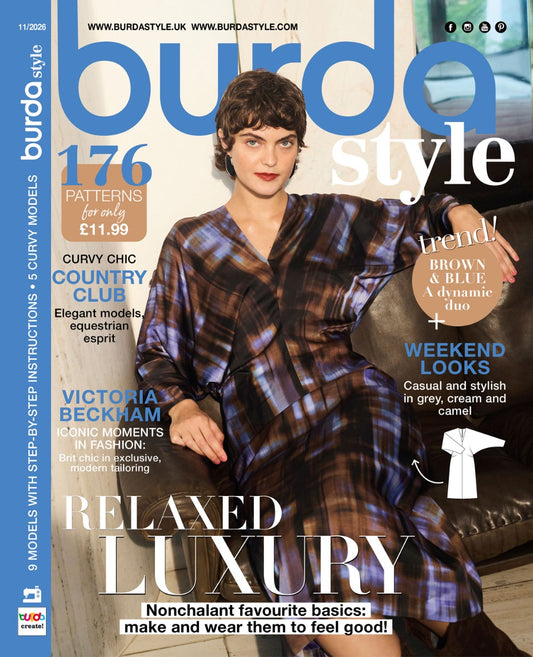 Burda Style 11/2026 – šūšanas žurnāls ar piegrieztnēm | Novembris 2026