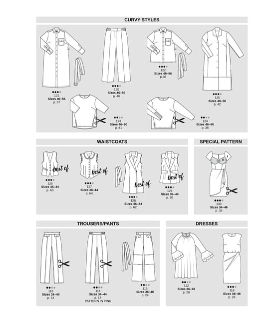 Attēls ar Burda Style 02/2026 - ENG – pieejams Šarlotes audumi