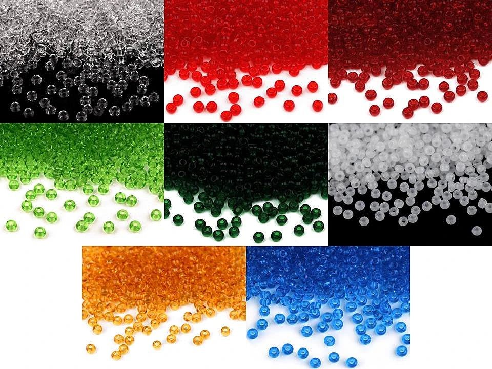 Attēls ar Čehu stikla pērlītes Preciosa 4.5 mm 20 g | dažādu toņu – pieejams Šarlotes audumi