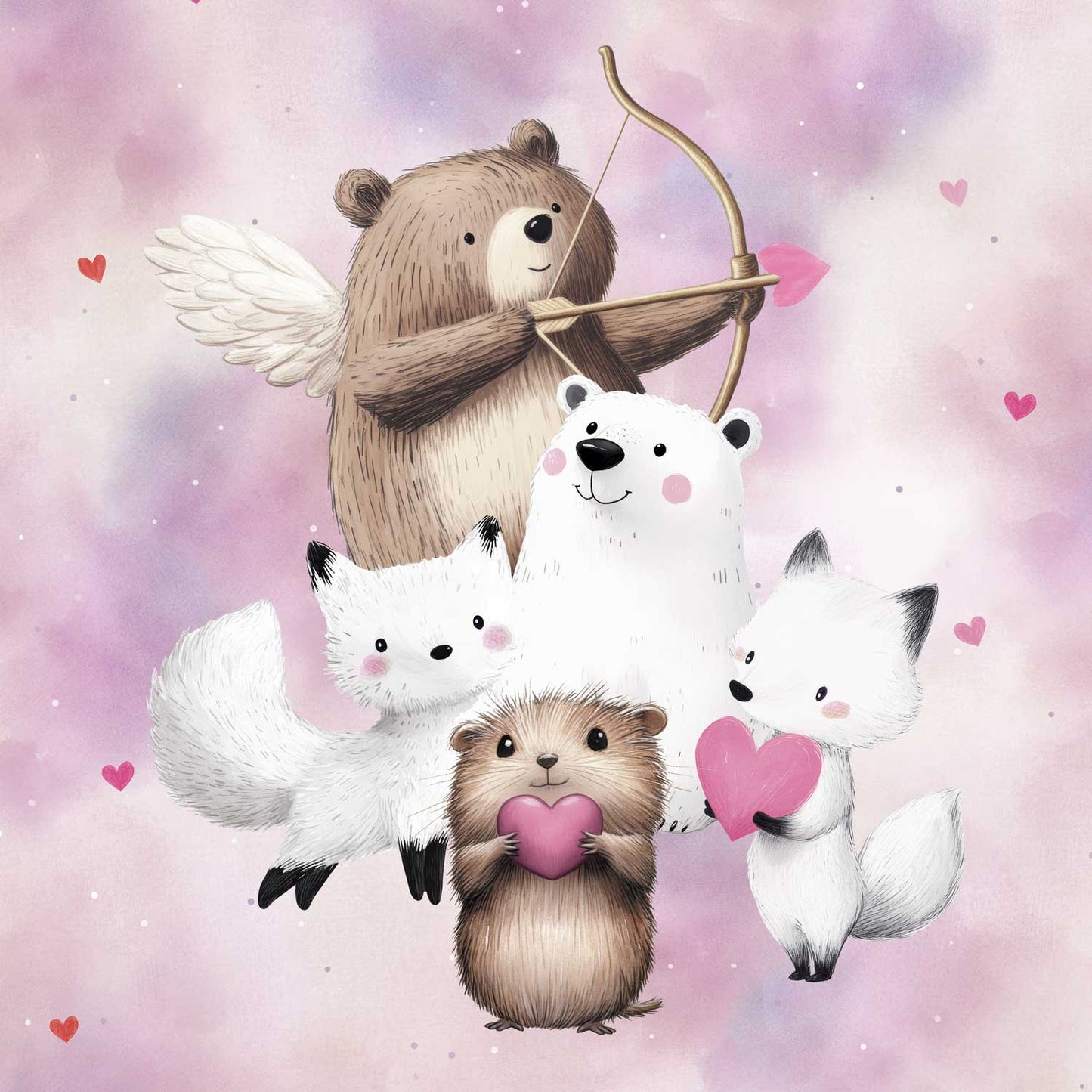 Attēls ar Cilpiņtrikotāžas panelis 40x50 cm - mīlestība virmo gaisā 250 g/m² – pieejams Šarlotes audumi