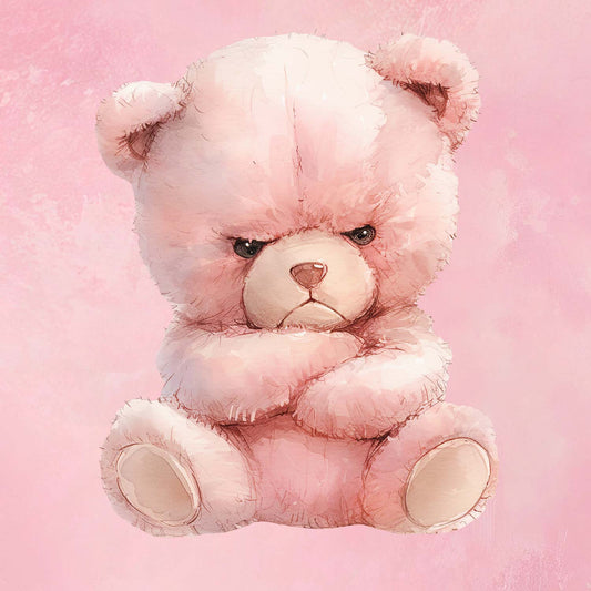 Cilpiņtrikotāžas panelis 40x50 cm - piktais lācēns 250 g/m²