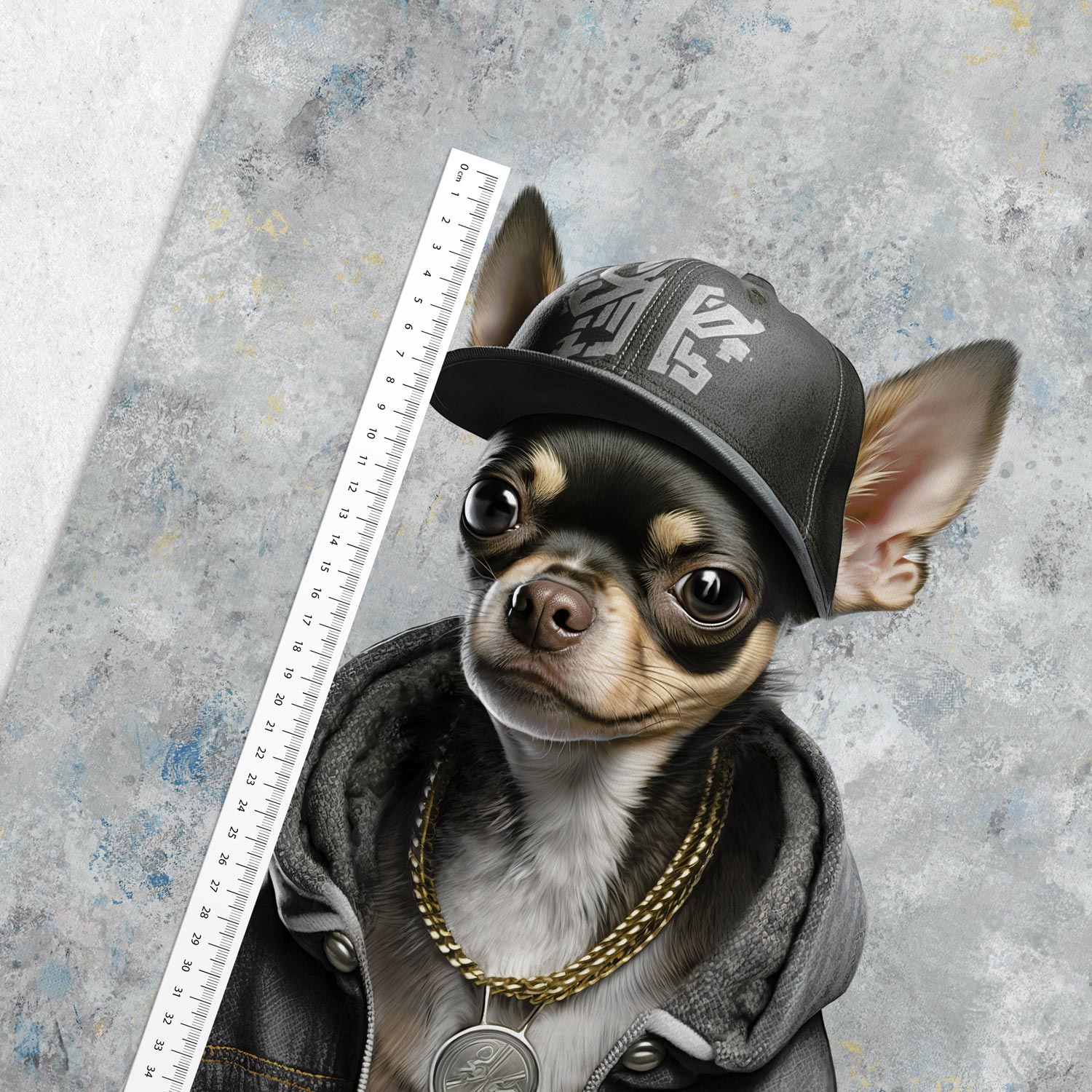 Attēls ar Cilpiņtrikotāžas panelis - krutais čivauva 250 g/m² | Dizains - 01 – pieejams Šarlotes audumi