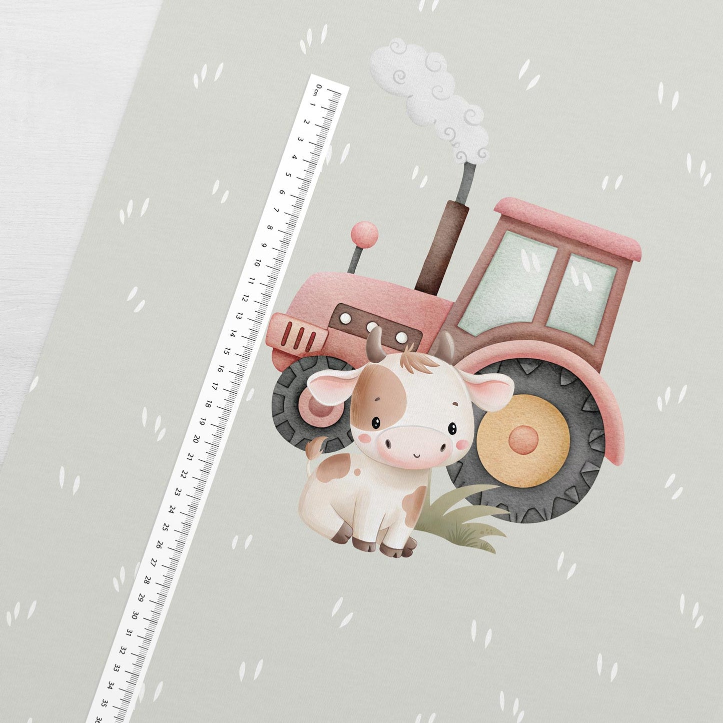 Image with loop-knit panel - adorable calf 250 g/m² | Design - 04 – available at Šarlotes audumi