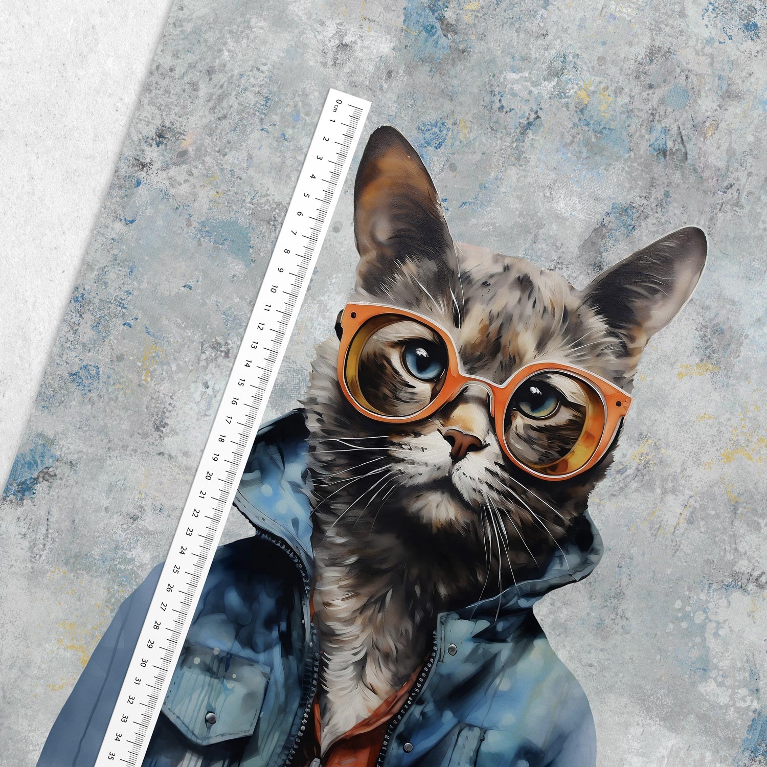 Attēls ar Cilpiņtrikotāžas panelis - šarmantais kaķis 250 g/m² | Dizains - 01 – pieejams Šarlotes audumi