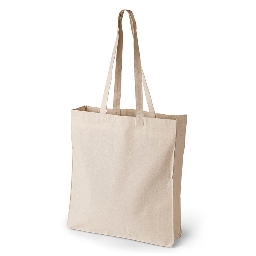 Attēls ar Dabīga kokvilnas soma ar sāniem un apakšu 28 x 32 cm (180 g/m²) – pieejams Šarlotes audumi