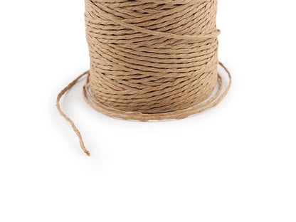 Image de corde en raphia naturel pour tricot et crochet Ø2 mm – disponible chez Šarlotes audumi