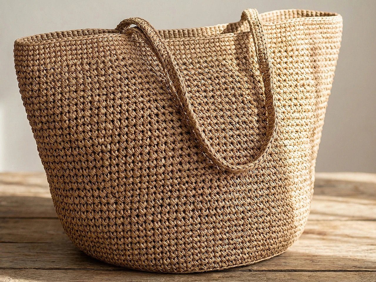 Image de corde en raphia naturelle pour tricoter et crocheter Ø2 mm – disponible chez Šarlotes audumi