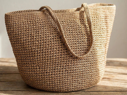 Image de corde en raphia naturelle pour tricoter et crocheter Ø2 mm – disponible chez Šarlotes audumi