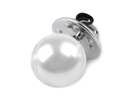 Attēls ar Dekoratīvā pērļu piespraude / poga | Ø10 mm – pieejams Šarlotes audumi