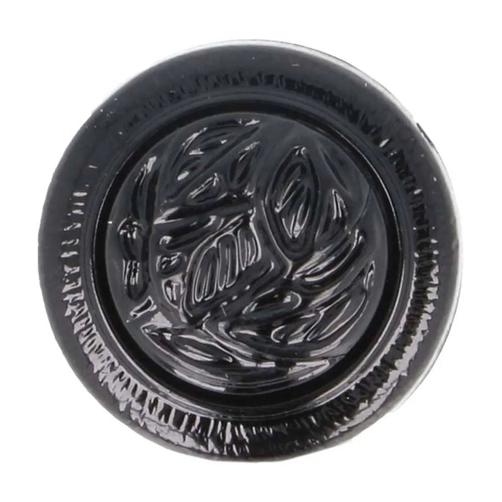 Image of a decorative button with a heart detail - black - available online at Charlotte's Fabrics