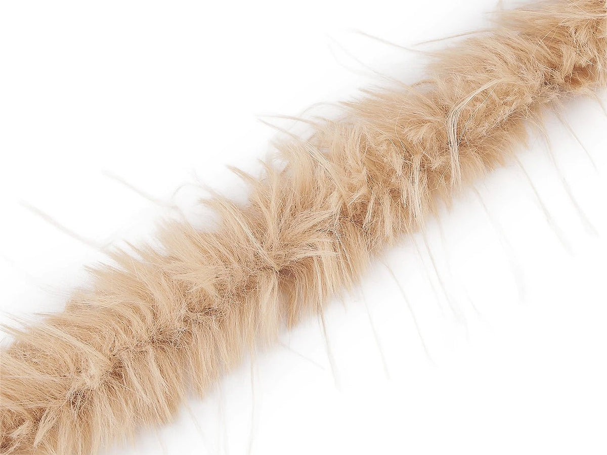 Image with decorative feather trim with long fluff, 6 cm – available online at Šarlotes audumi