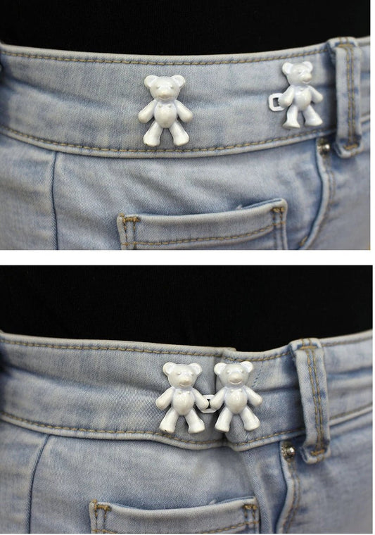 Attēls ar Dekoratīva sprādze– lāča dizains 20×40 mm – pieejams Šarlotes audumi